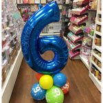 Coluna de Balões com Balão no topo em forma de número.